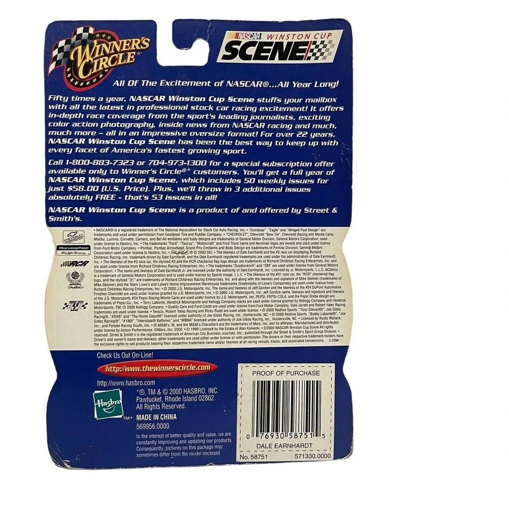 NASCAR Deluxe Winston Cup Scene Series Dale Earnhardt Car #3 GM Goodwrench